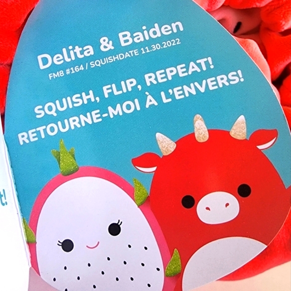 DELITA 🔁 BAIDEN 🍈🐲 Dragon Fruit & Dragon FlipAMallows Original Squishamallow - Picture 4 of 12